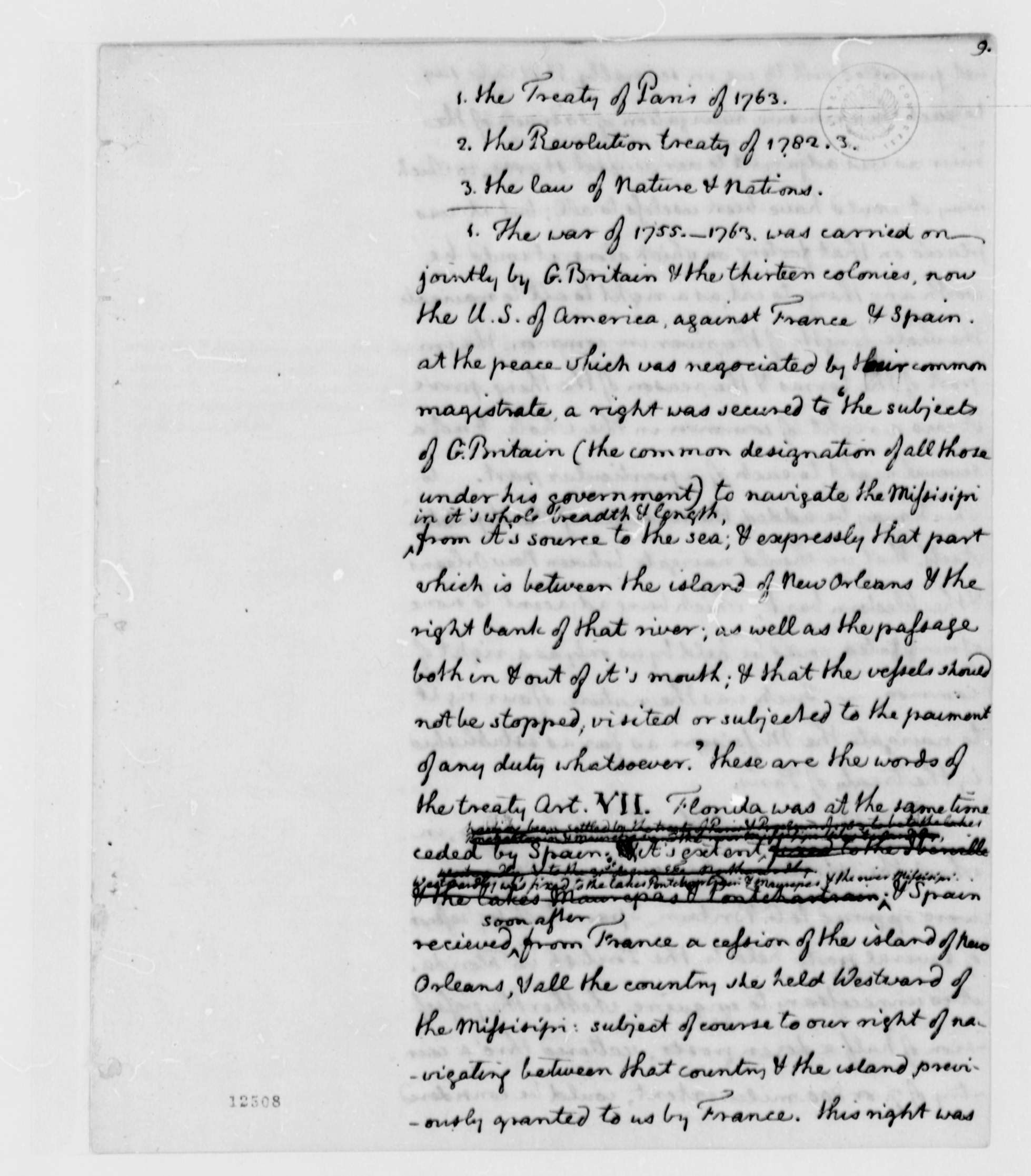 treaty of paris 1763 document